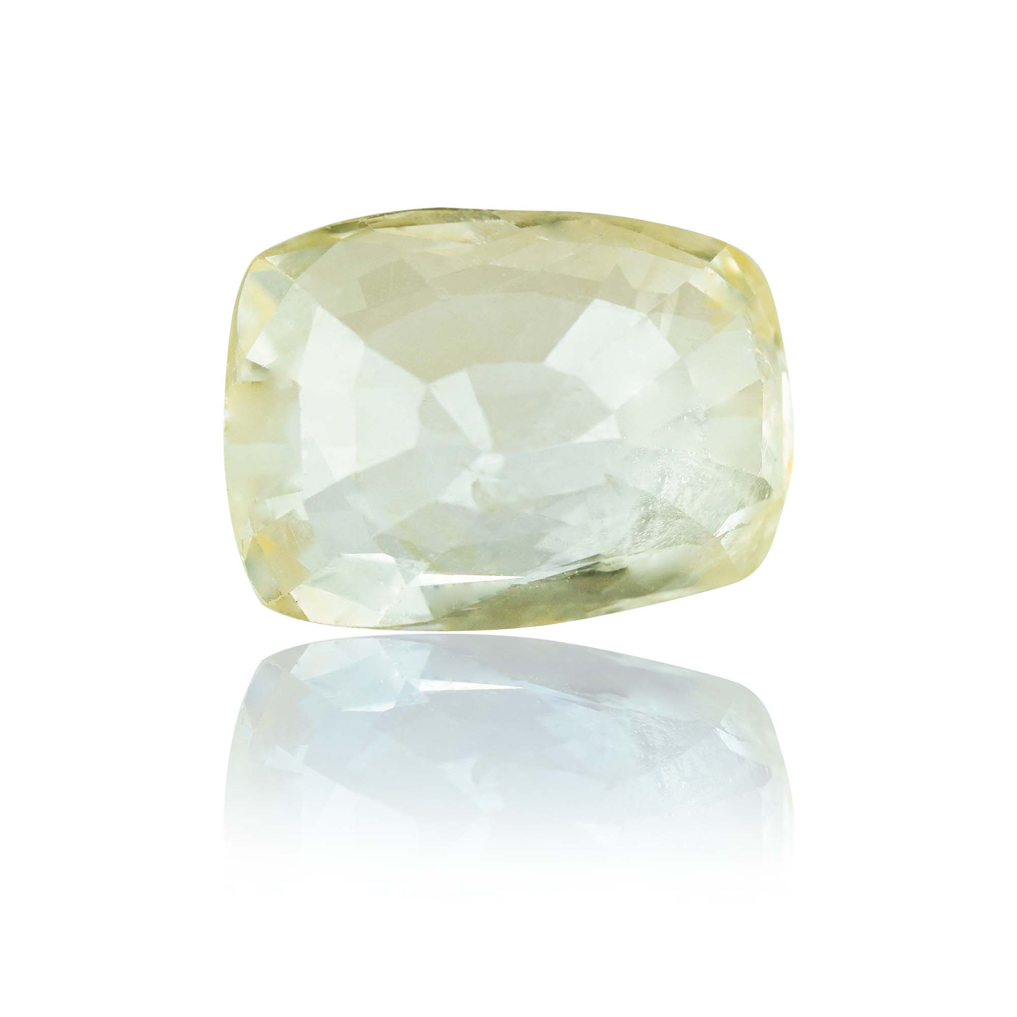 Natural Unheated Yellow Sapphire (Pukhraj) 2.04 Ct, Cushion, Ceylon – IGTL Certified – front view thumbnail